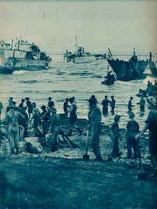 Als die Sonne am Invasionstag aufging: Mit Pickel und Schaufel wird der Weg freigemacht, 1943-44 von Unbekannt