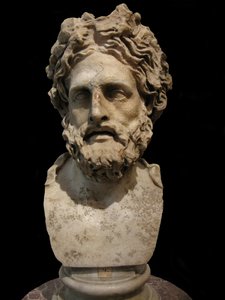 Asklepios, Gott der Medizin und Heilung. Römische Kopie der griechischen Statue von Phyromachos, 2. Jahrhundert v. Chr.