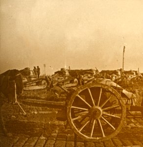 Versammlung von Panzern, um 1914-1918