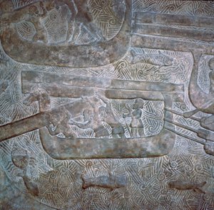 Assyrisches Relief des Holztransports