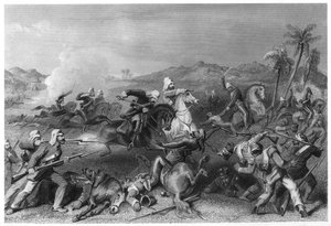 Angriff auf die Sealkote-Meuterer durch General Nicholsons irreguläre Kavallerie, 1857, um 1860