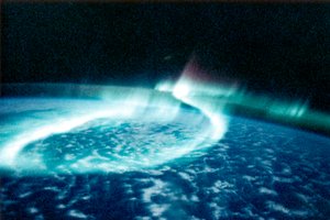 Aurora Borealis Nordlichter vom Weltraum aus gesehen von Unbekannt
