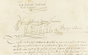 Autographenbrief von Königin Elisabeth I. an Maria Stuart von Unbekannt