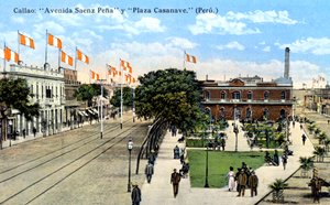 Avenida Saenz Pena und Plaza Casanave, Callao, Peru von Unbekannt