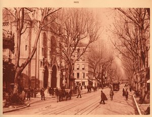 Avenue de la Victoire und Notre-Dame Kirche, Nizza, 1930 von Unbekannt