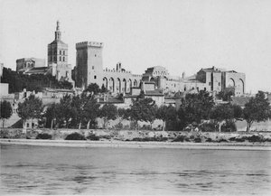 Avignon. - Der Rhone und Papstpalast, um 1925 von Unbekannt
