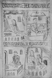 Bäcker bei der Arbeit MS. Add. 34, 605, 1903 von Unbekannt