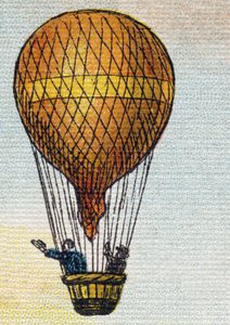 Ballon. Gravur in "Alphabet de ma petite fille". Bernardin-Bechet und Fils, Buchhändler-Verleger, Paris, um 1895. Unzerbrechliches Album auf Leinwand. Bibliotheque des Bebes. 12 Seiten. Album mit einer Lesemethode und einem illustrierten Abecedarium. von Unbekannt