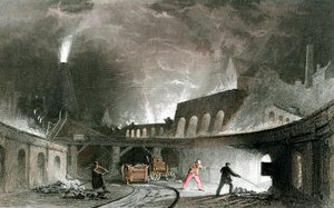 Bank von Öfen, Lymington Iron Works, Tyneside, England, 1835 von Unbekannt