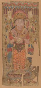 Banner mit Bodhisattva, möglicherweise Mahamayuri, 9.-10. Jahrhundert