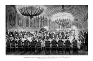 Bankett in der Kaisersaal, Römer, Frankfurt, 17. August 1863, 1900 von Unbekannt