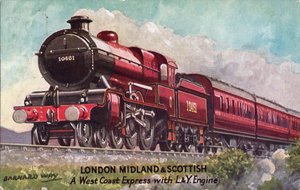 Barnard Way - London Midland & Scottish, ein West Coast Express mit L&Y Lokomotive von Unbekannt