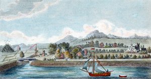 Becken des Kaledonischen Schiffskanals bei Muirtown in der Nähe von Inverness, Schottland, 1822 von Unbekannt