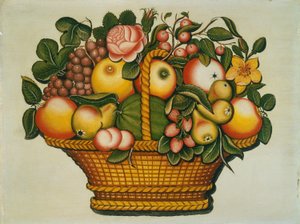 Korb mit Früchten und Blumen, ca. 1830
