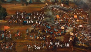 Schlacht zwischen Persern und Russen bei Sultanabad, 13. Februar 1812, um 1815