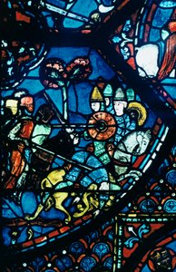 Schlacht von Sahagun, Buntglasfenster, Kathedrale von Chartres, um 1225 von Unbekannt
