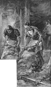 Häute strahlen für die Schuhlederproduktion, 1885 von Unbekannt