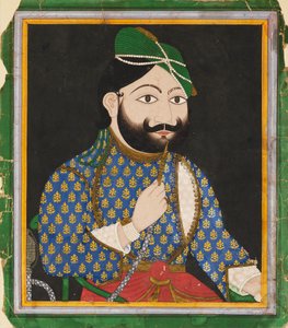 Bärtiger Mann mit grünem Turban, 19. Jahrhundert