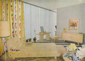 Schlafzimmer entworfen von Suzanne Guiguichon, 1939
