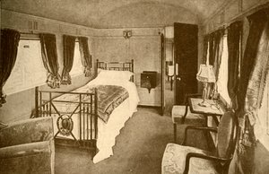 Schlafzimmer, Königssalon, London und Nordostbahn, 1930 von Unbekannt