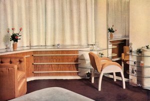 Schlafzimmer in Hampstead, London, entworfen von J. Duncan Miller für Mrs. Schneerson von Unbekannt