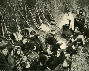 Belgische Soldaten in den Schützengräben, Erster Weltkrieg, 1914, um 1920