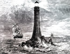 Bell Rock Leuchtturm in einem Sturm