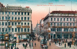 Berlin - Unter den Linden mit Blick in die Friedrichstraße, um 1900