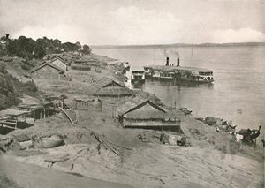 Bhamo - Irrawaddy Flotilla Postdampfer am Ghat, 1900 von Unbekannt
