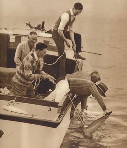 Hochseefischen, Bay of Islands, Neuseeland, ca. 1927, 1937 von Unbekannt