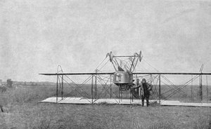 Doppeldecker abgestürzt auf einem Feld, Erster Weltkrieg, Frankreich von Unbekannt