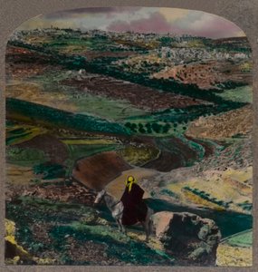 Vogelperspektive von Bethlehem, mit Weinbergen und Olivenhainen, um 1900