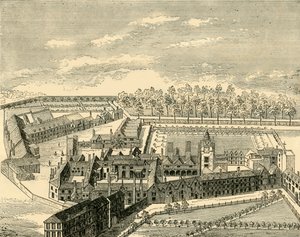 Vogelperspektive des Alten Charterhouse, um 1872