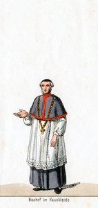 Bischof in Hauskleidung, Kostümentwurf für Shakespeares Stück, Heinrich VIII., 19. Jahrhundert