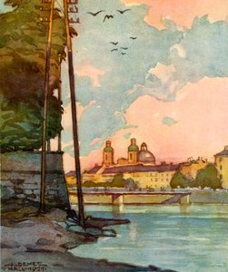 Blick auf die Innbrücke von Unbekannt