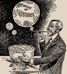 Seifenblasen. Woodrow Wilson und der Völkerbund, 1919 von Unbekannt