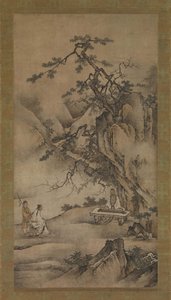Bo Ya spielt die Qin, während Zhong Ziqi zuhört, 1530er von Unbekannt