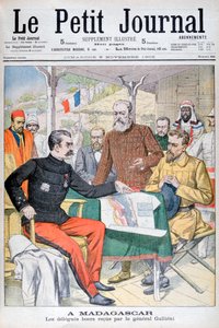 Buren-Delegation von General Gallieni, Gouverneur von Madagaskar, empfangen, 1902