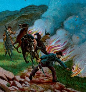 Buren setzen das Veldt in Brand, 1900 von Unbekannt