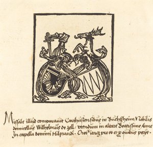 Exlibris von Wilhelm von Zell, um oder nach 1500 von Unbekannt
