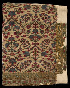 Randfragment eines Schals, späte 1700er - frühe 1800er Jahre