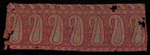 Rand eines Schals, 1800er Jahre von Unbekannt