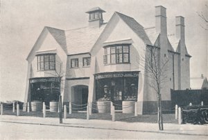 Bournville: Zwei der Dorfläden, von WA Harvey, ca. 1900-1902 von Unbekannt