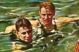 Boy Charlton aus Australien und Arne Borg aus Schweden, 1928 von Unbekannt
