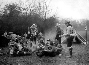 Pfadfinder beim Zelten, 1926