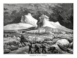Zerbrechen eines Eisfeldes, 1877