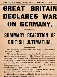 Großbritannien erklärt Deutschland den Krieg
