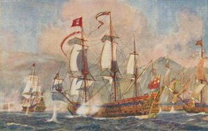 Britisches Kriegsschiff des 17. Jahrhunderts