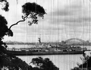 Britischer Flugzeugträger HMS Venerable, Sydney, Australien, ca. 1946
