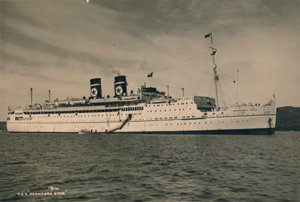 Britisches Passagierschiff SS Arandora Star der Blue Star Line, 1936
